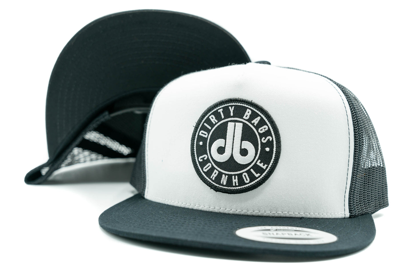 db Black Patch Hat - White / Black Trucker Hat