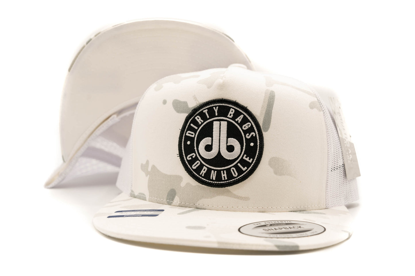 db Black Patch Hat - White Camouflage