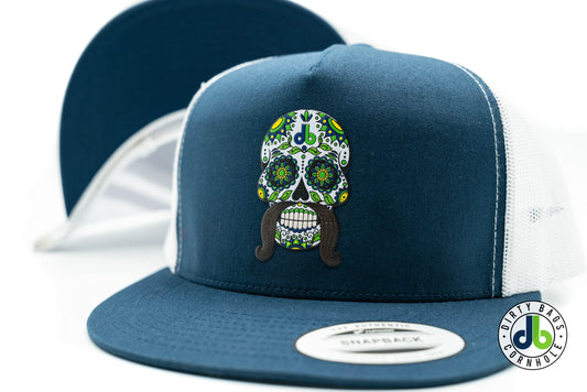 db Sugar Skull Hat - Flat Bill Mesh Snapbacks - Multi Colors