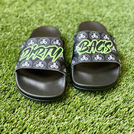 Slides Sandals - Dirty Bags Graffiti Black / Green