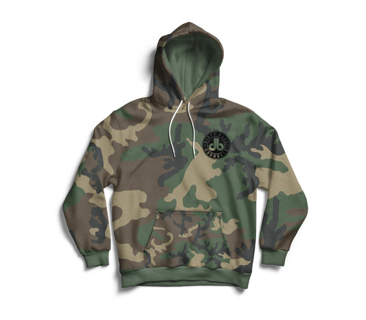 Camouflage Pullover Hoodie - with Blacked out db logo