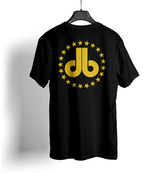 Cornhole T Shirt - Gold db and Stars