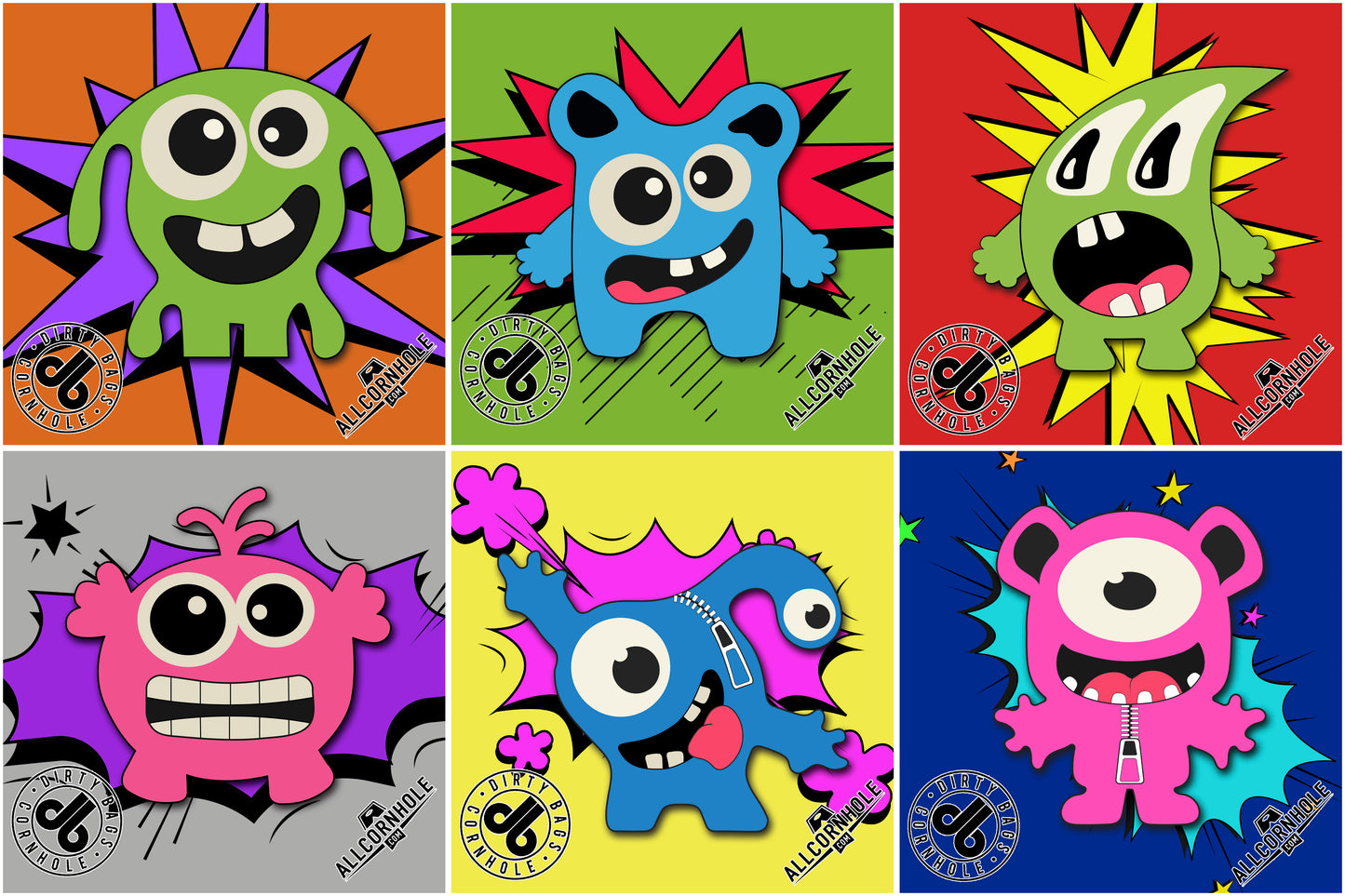 All Slides - Kids Collection - Little Monsters (Set of 4)