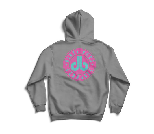 Hoodie - Pink and Turquoise db Badge