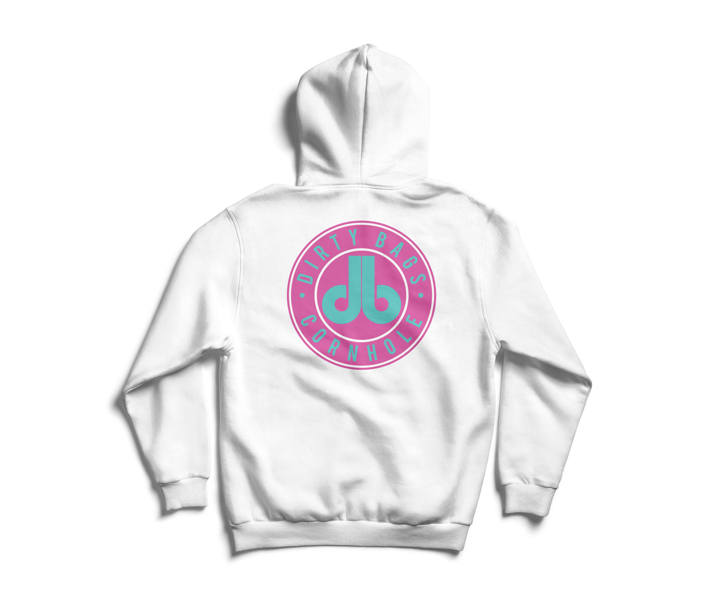 Hoodie - Pink and Turquoise db Badge