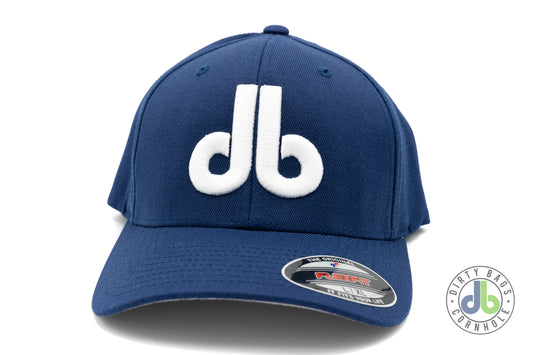 Hat - Dark Blue and White Flexfit