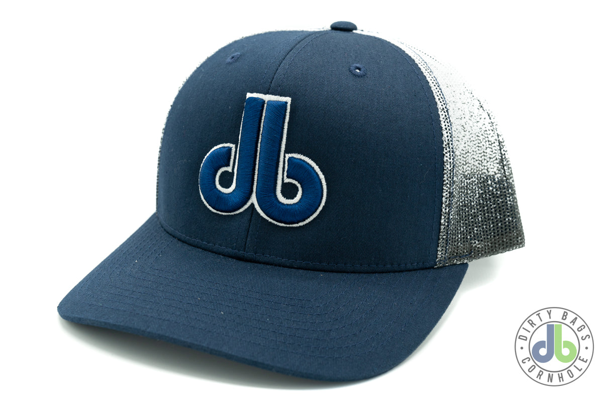 Hat - Navy and White db Hat