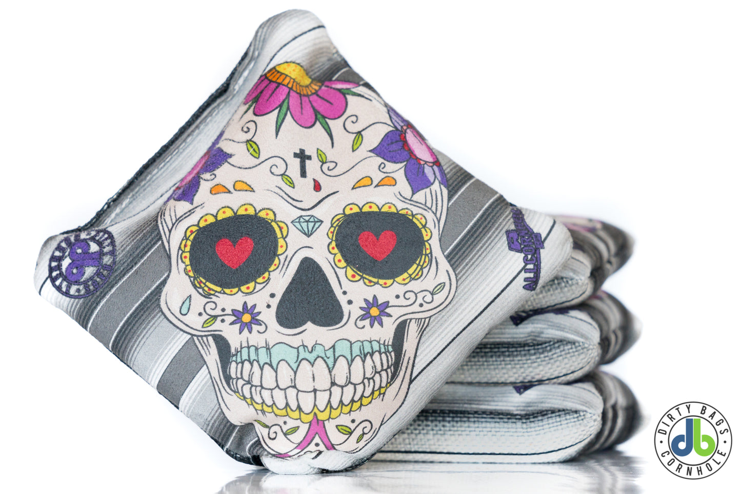 Slide Rite Cornhole Bags - DBC Sugar Skulls (Set of 4)