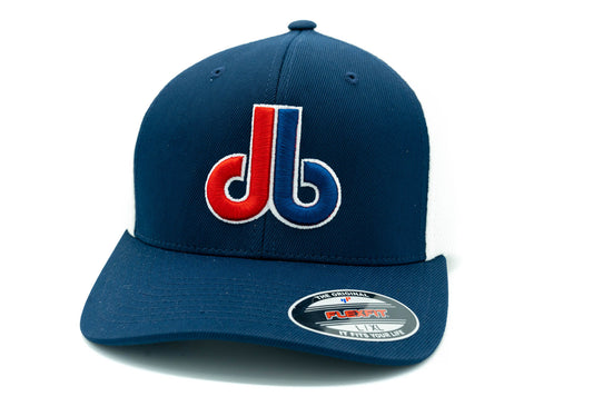 Red and Navy db Wide Mesh Hat