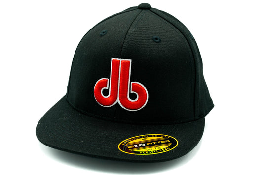 Black and Red Fitted Hat