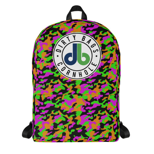 DBC Camo Backpack - Green Purple and Orange