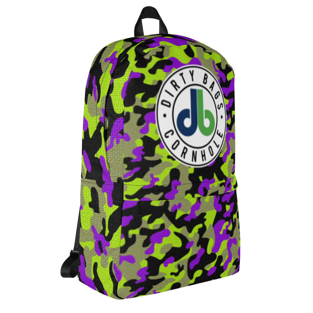 DBC Camo Backpack - Green and Purple