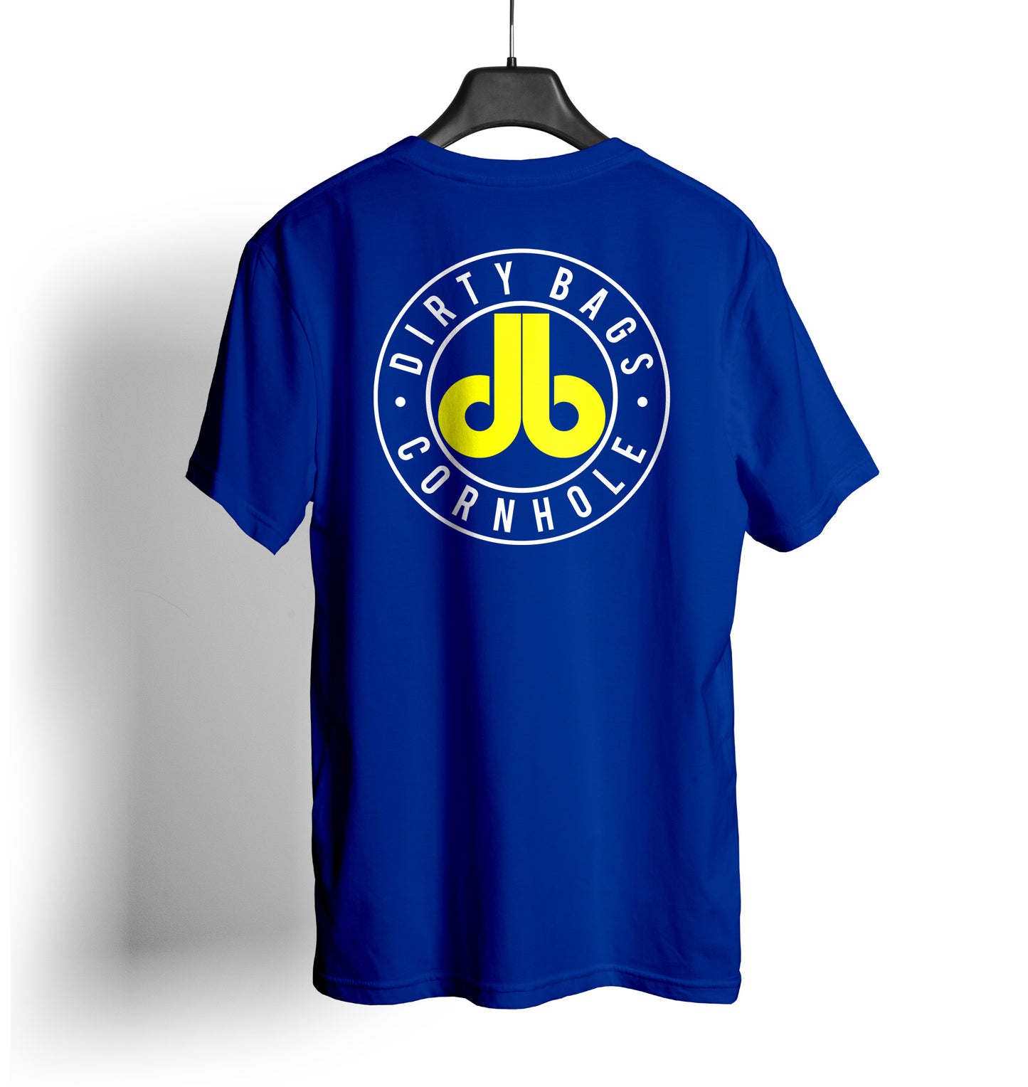 db Cornhole T Shirt - Blue and Yellow