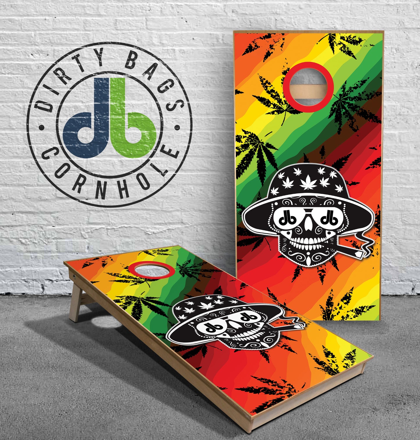 Cornhole Boards - db Blowin Trees Edtion