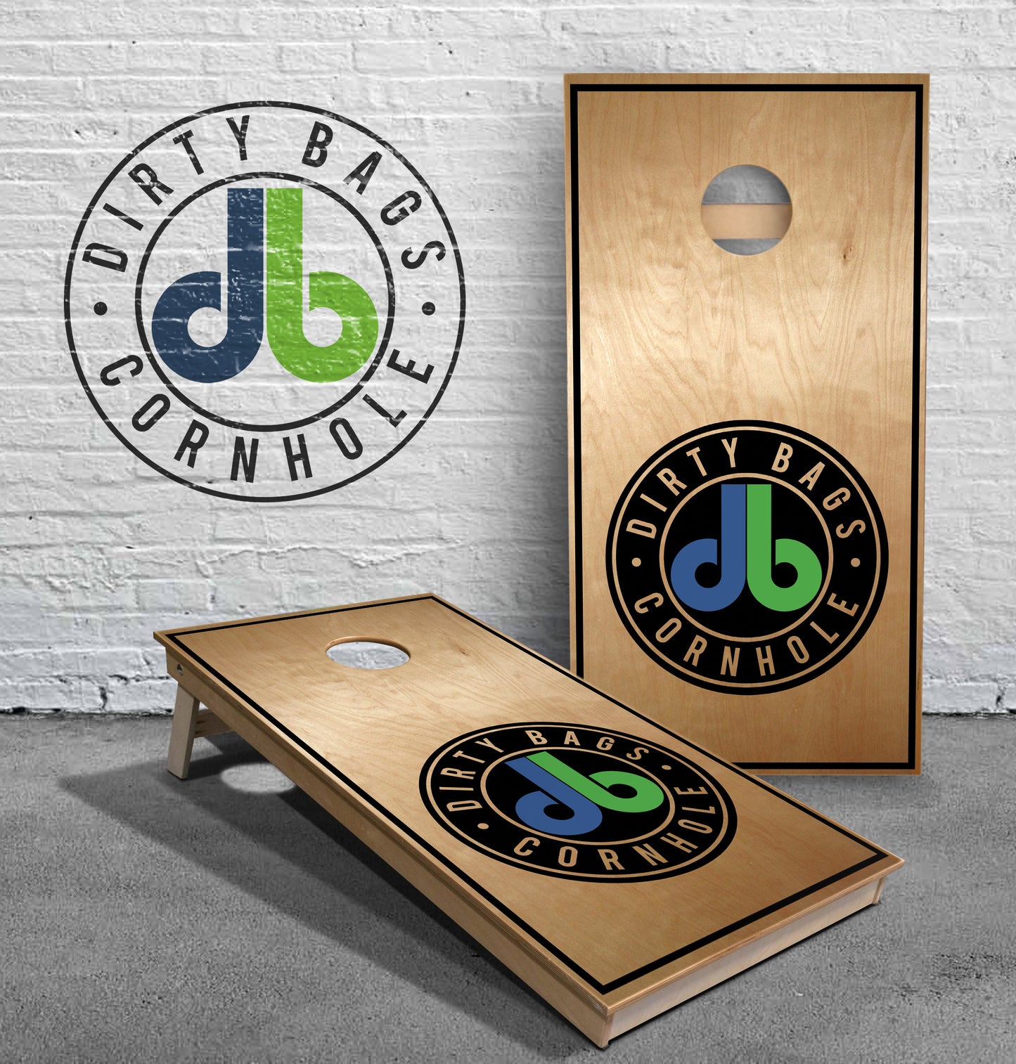 db Black Logo Tournament Cornhole Boards