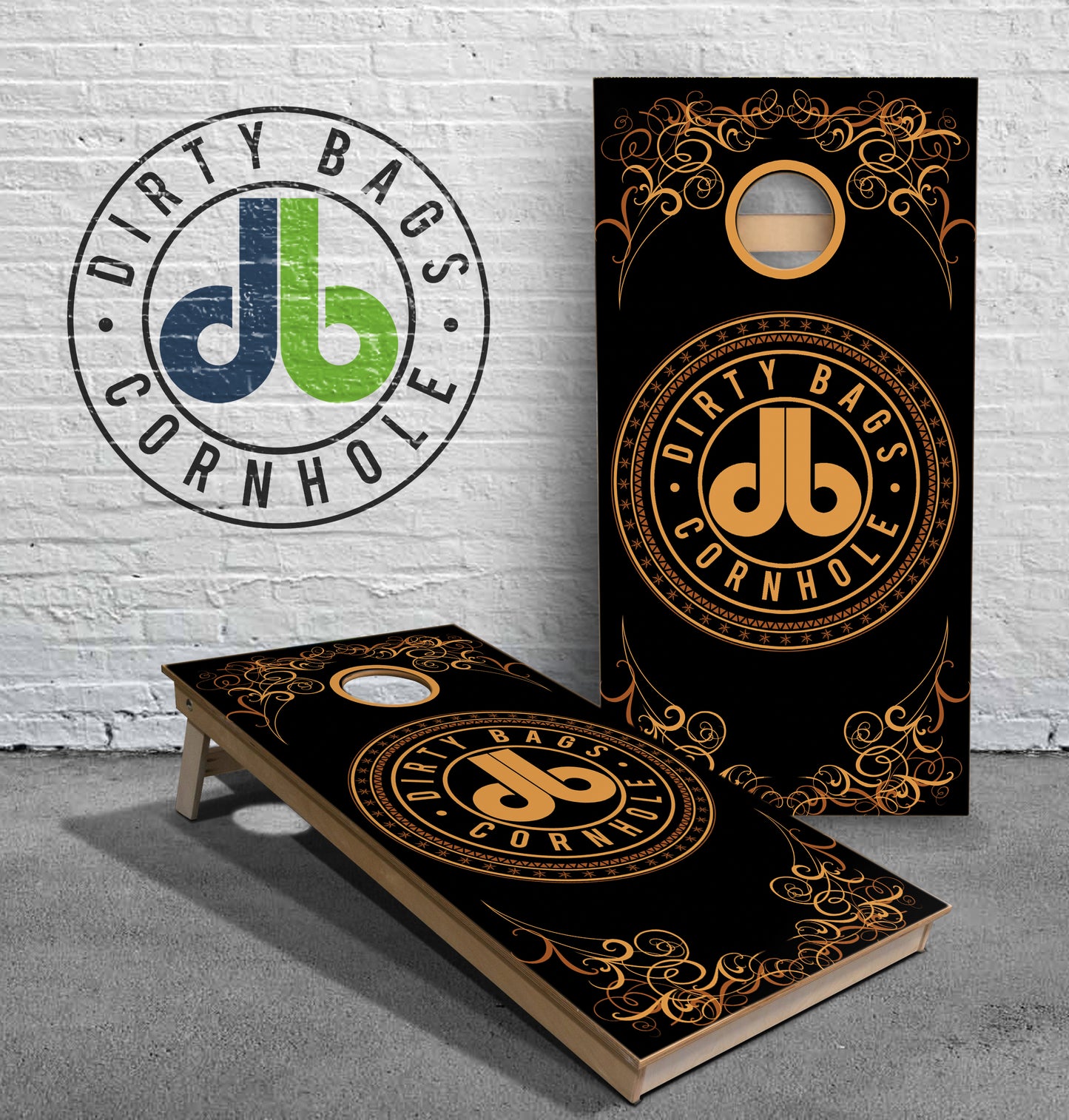 db Art Deco Cornhole Boards