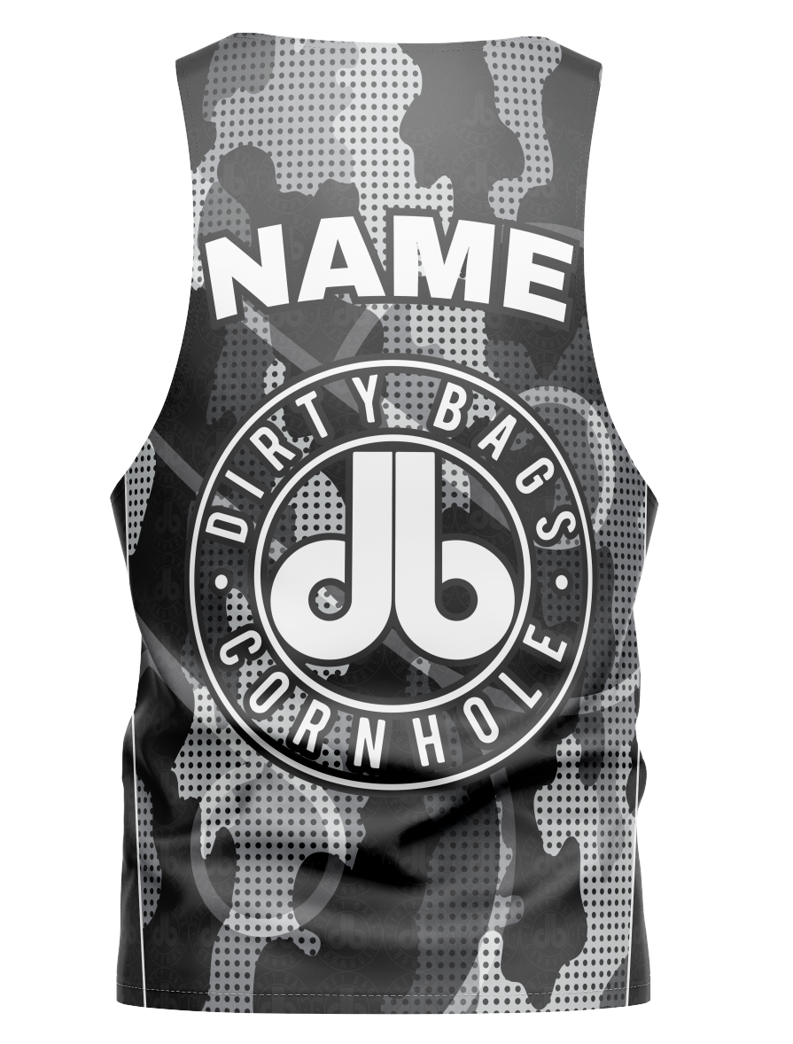 Dirty Bags Cornhole Jersey Tank Top - Tundra Camo