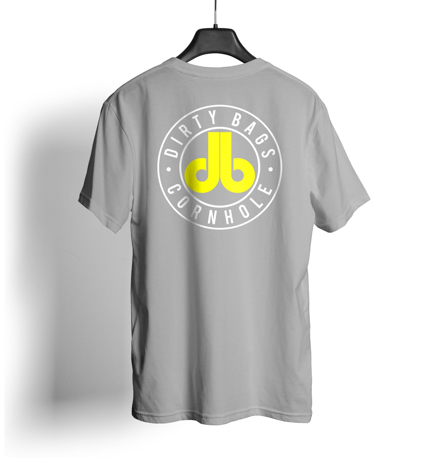 db Cornhole T Shirt - Gray and Yellow