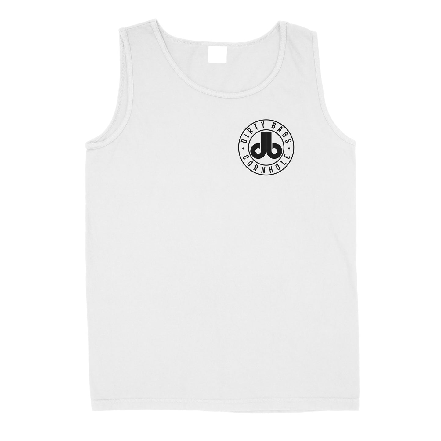Dirty Bags Mens Tank Top - White with Black Logo