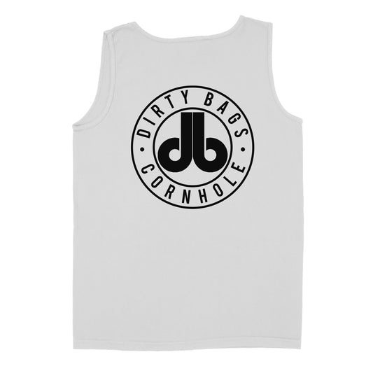 Dirty Bags Mens Tank Top - White with Black Logo